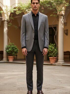 Corneliani Gray Virgin Wool Sport Coat Blazer EU 58 US 48L